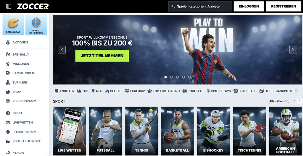 Zoccer casino